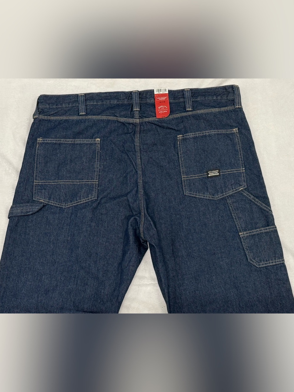 Men’s Levi Strauss Signature Workwear Carpenter Jeans 44x30 Dark Wash NWT - Picture 5 of 10